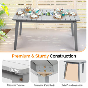 Rectangular Outdoor Cedar Wood Dining Table for 4-6