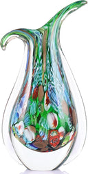 Hand Blown Glass Vase – Murano Style Ellipse Flower Vase