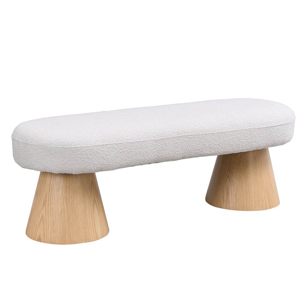Upholstered Boucle Dining Bench