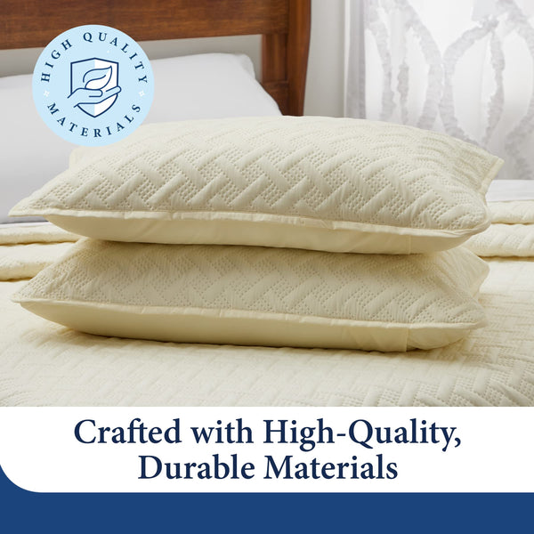 Bamboo Quilt Set – 3-Piece Quilted Coverlet with Pillow Shams