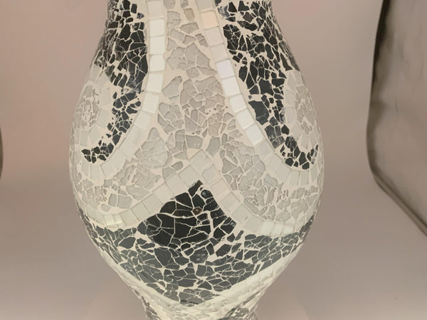 Mosaic Terracotta Floor Vase – 18 Inch Tall Cylinder