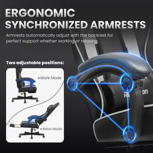 Gaming Chair with Footrest