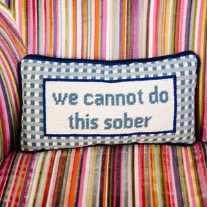 Needlepoint Throw Pillow – Multicolor Embroidered Accent Pillow