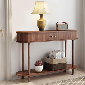 Modern 47.2" Console Table with Tambour Door Storage