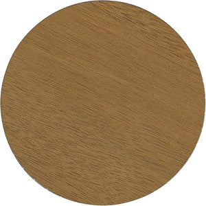 Round Storage Ottoman with Wood Top