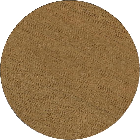 Round Storage Ottoman with Wood Top