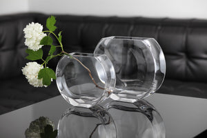 Clear Round Glass Vase 9.25" – Heavy Durable European Crystal