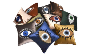 Evil Eye Velvet Throw Pillow Cover 18x18