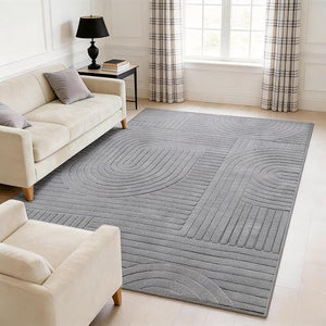 Soft High-Low Pile Area Rug – Washable, Non-Slip Indoor Rug for Living Room, Bedroom & Kids Room