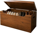 Solid Wood Storage Chest with Lid & Handles