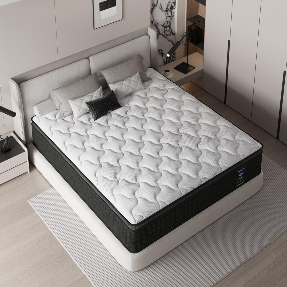 12 Inch Hybrid Pocket Spring Pillow Top Mattress