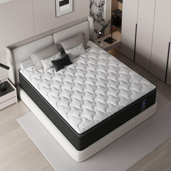 12 Inch Hybrid Pocket Spring Pillow Top Mattress