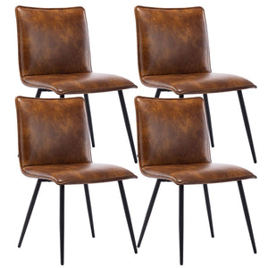PU Leather Upholstered Dining Chairs Set of 4