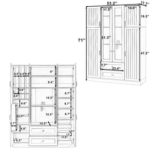 Large Kitchen Pantry with 6 Doors