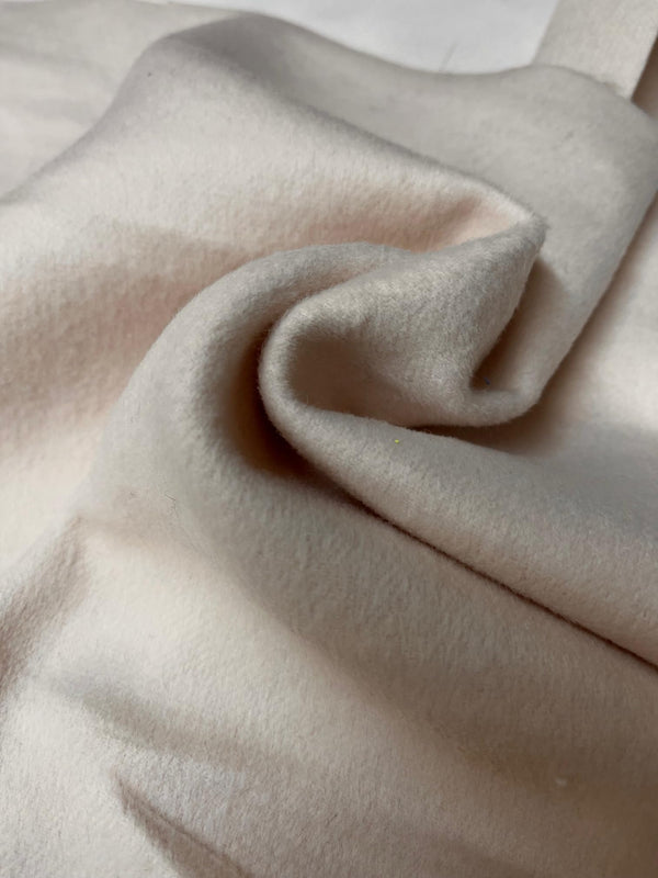 Ivory Vanilla Wool Coating Fabric by the Yard