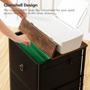 2-Drawer Mobile File Cabinet with Casters