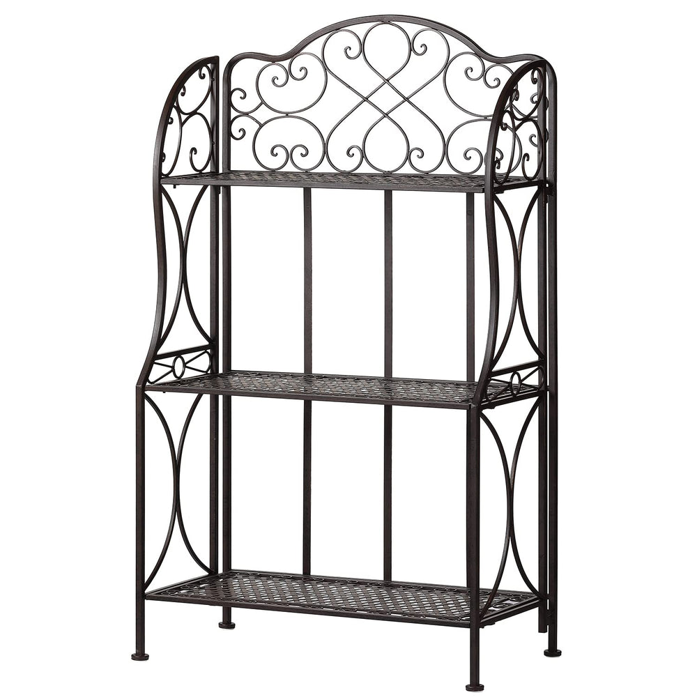 3-Tier Metal Baker's Rack with Microwave Stand & Storage Shelves