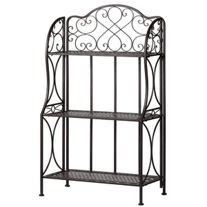 3-Tier Metal Baker's Rack with Microwave Stand & Storage Shelves