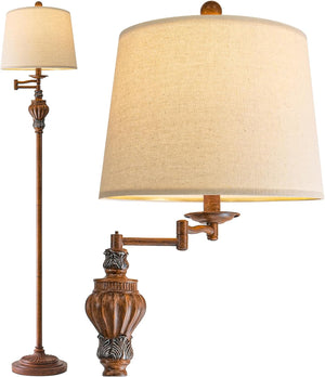 Vintage Floor Lamp with 350° Adjustable Swing Arm