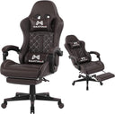 High Back Gaming Chair with Footrest & Lumbar Support