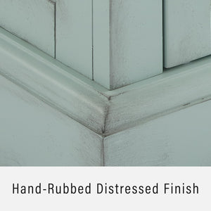 Sideboard Buffet Cabinet with Storage — Distressed Seafoam Blue