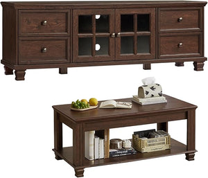 Farmhouse TV Stand & Coffee Table Set