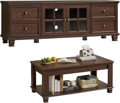 Farmhouse TV Stand & Coffee Table Set