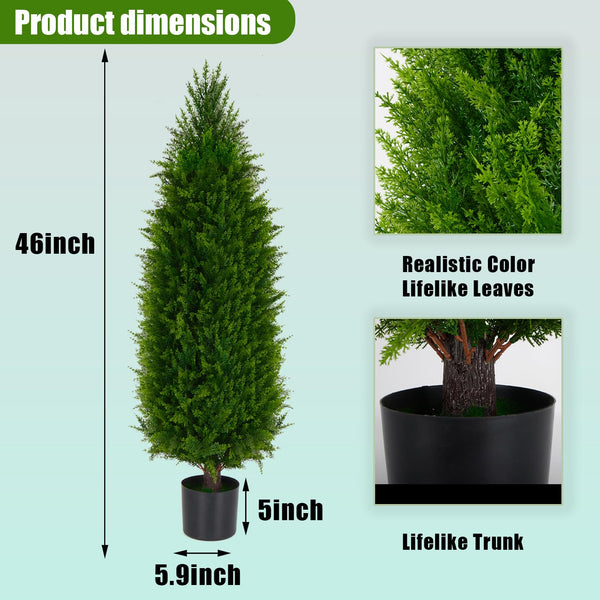 4FT UV-Resistant Artificial Pine Tree