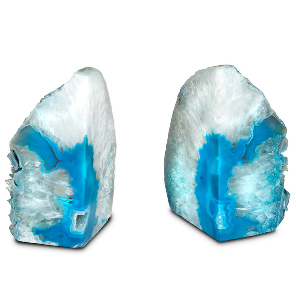 Natural Agate Bookends – Green & Teal