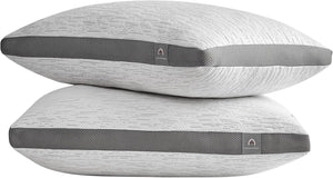Shredded Memory Foam Pillows Set of 2 – Adjustable Loft, Bamboo Cover