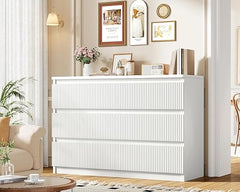6-Drawer Fluted Dresser with Smooth-Glide Drawers