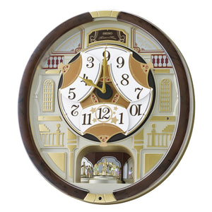 45 Melodies in Motion Musical Wall Clock with Rotating Pendulum