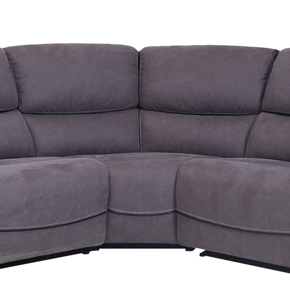 6-Piece Power Reclining Curved Sectional Sofa with Storage Console