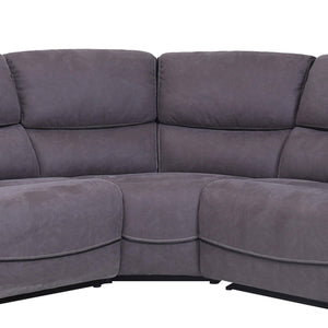 6-Piece Power Reclining Curved Sectional Sofa with Storage Console