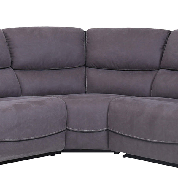6-Piece Power Reclining Curved Sectional Sofa with Storage Console