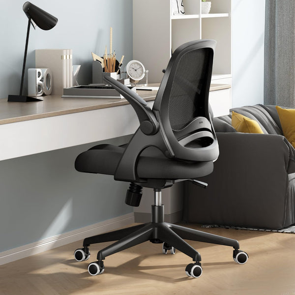 Ergonomic Office Chair with Flip-Up Armrests & Mesh Back