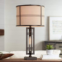 Industrial Table Lamp with Dimmer, USB Port & Nightlight – 28" Tall