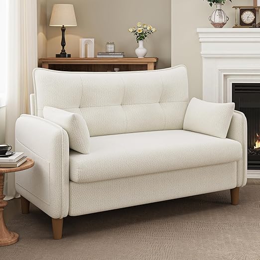 50" Tufted Loveseat Sofa for Small Spaces
