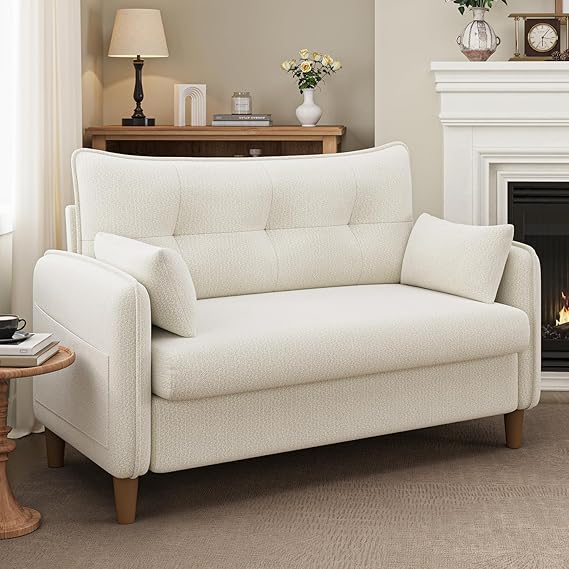 50" Tufted Loveseat Sofa for Small Spaces