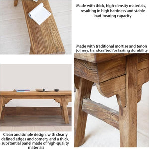 Rustic Solid Wood Narrow Indoor Bench