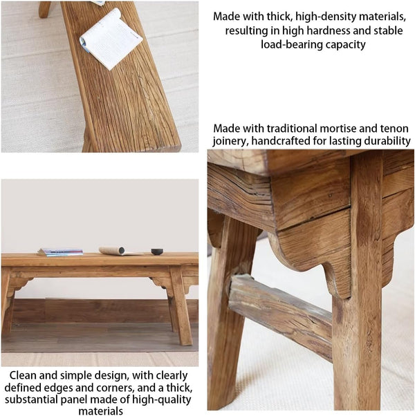 Rustic Narrow Wooden Indoor Bench