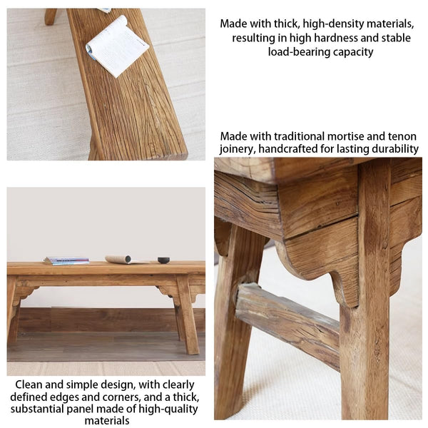 Rustic Narrow Wooden Indoor Bench