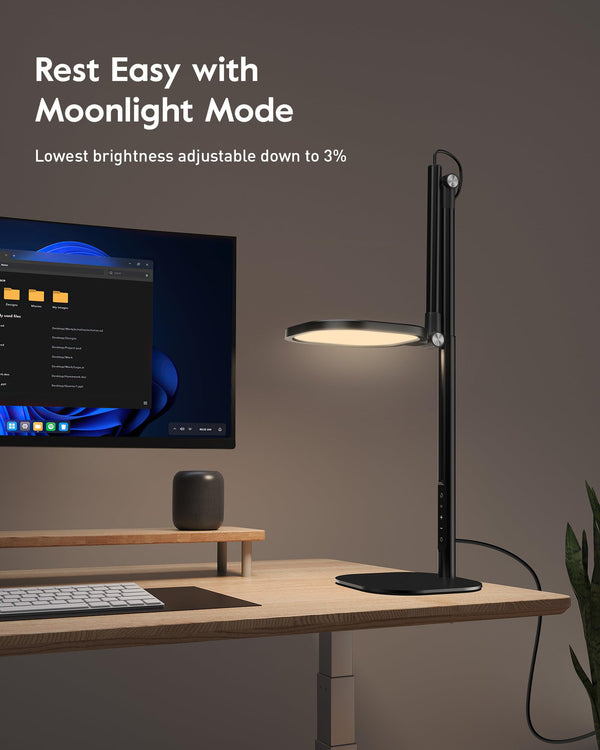 Tall LED Desk Lamp with 50 Light Modes & Timer