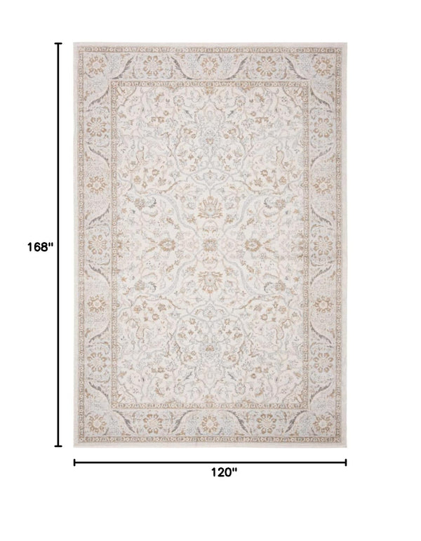 Oriental Area Rug – 11' x 15' Rectangular, Stain Resistant, Non-Shedding