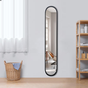 Full Length Oval Wall Mirror with Metal Frame