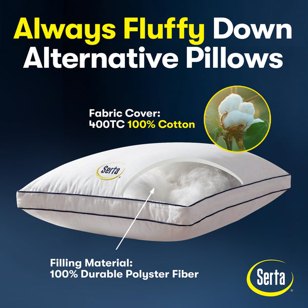 Hotel Collection Bed Pillows – Down Alternative, Set of 2