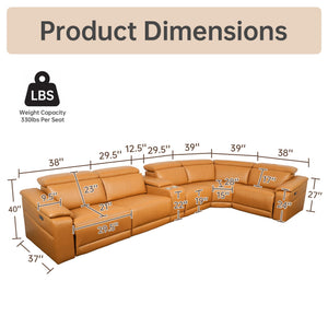 Power Reclining Sectional Sofa with Storage & USB Ports