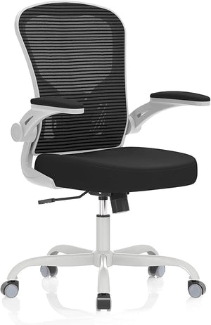 Ergonomic High Back Mesh Office Chair with Flip-Up Arms & Lumbar Support
