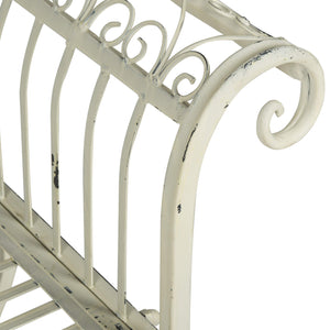 Iron Garden Bench – Antique Scrollwork, 2-Person Outdoor Seat