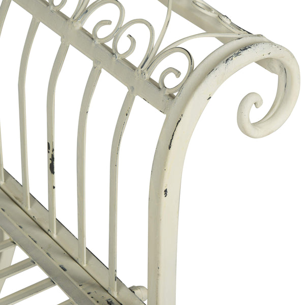 Iron Garden Bench – Antique Scrollwork, 2-Person Outdoor Seat